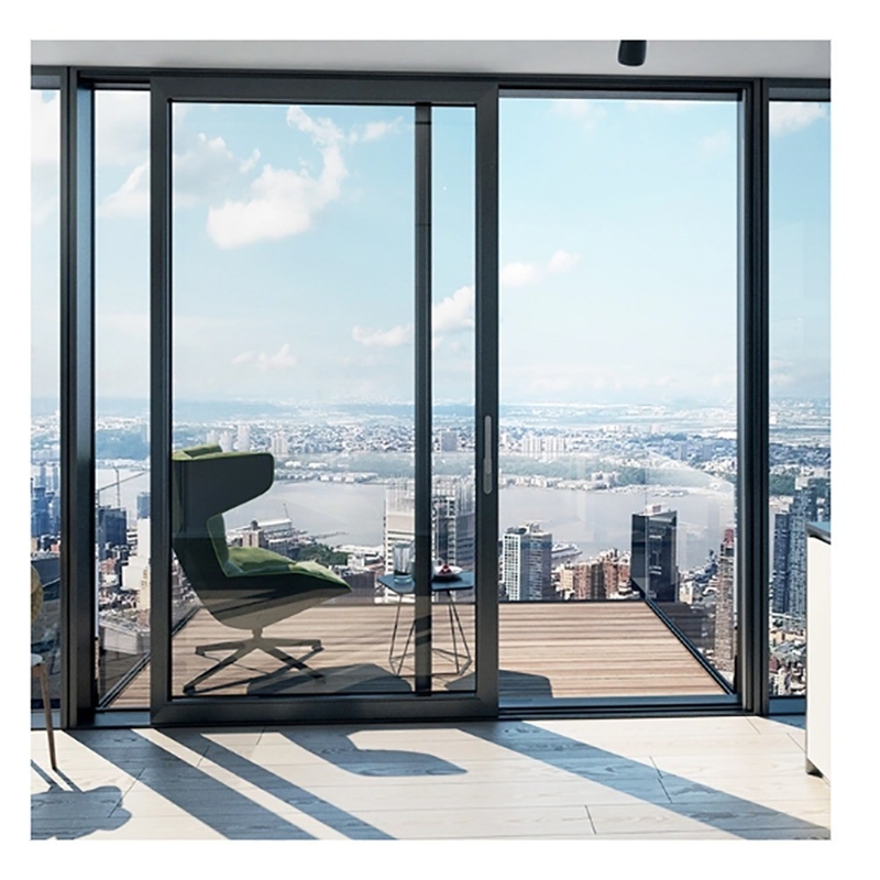 Porte scorrevoli in alluminio di design moderno SKATE con isolamento acustico da 35 dB per abitazioni