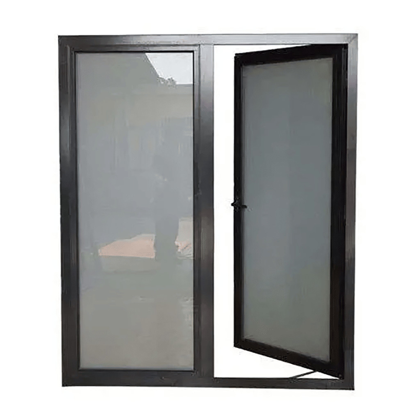 Porta in vetro a doppio vetro in alluminio con disegno di sigillo a 8 vie