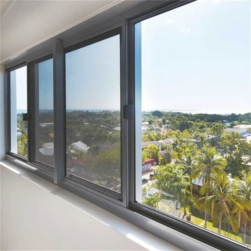 Moda Nuovo Disegno Customisable Aluminum Aluminum Sliding Windows con spessore della parete di 2,2 mm