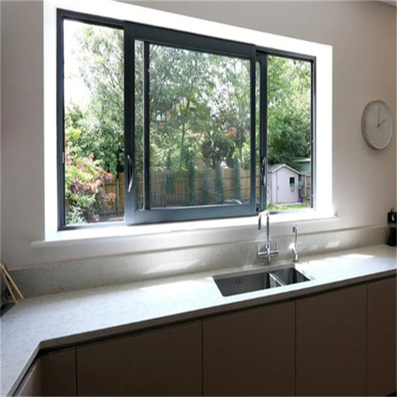 Moda Nuovo Disegno Customisable Aluminum Aluminum Sliding Windows con spessore della parete di 2,2 mm