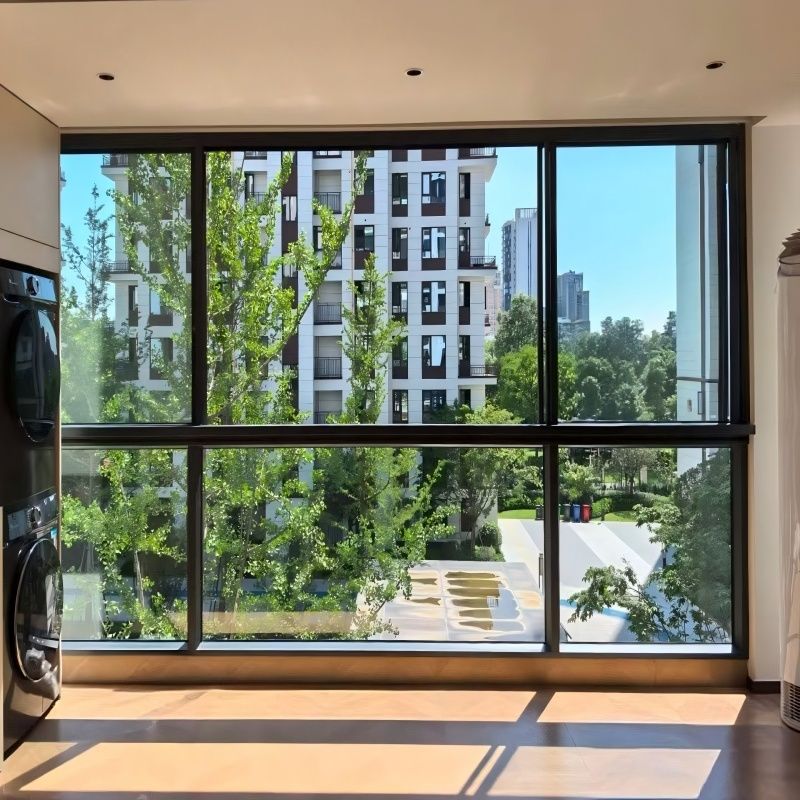 Fabbrica fornitura diretta di alluminio scorrevole finestrino a doppio vetro con isolamento acustico 35dB per spazi residenziali