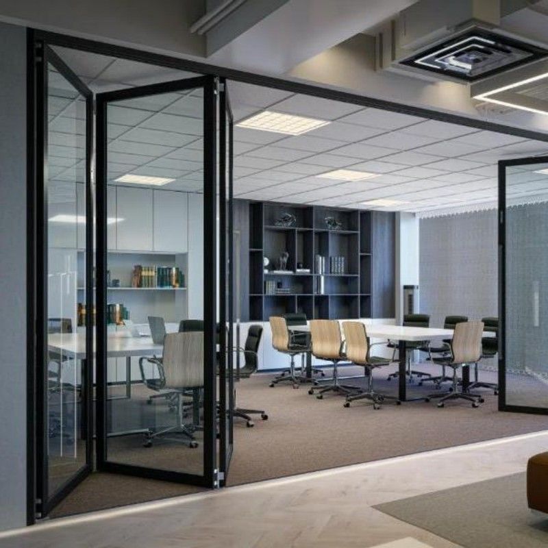 Porte per patio esterne di alta qualità in alluminio, vetro, alluminio e bi pieghevole con resistenza alla corrosione superiore