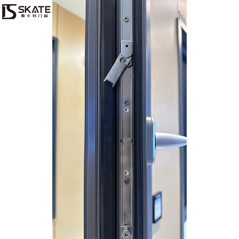Finestra di vetro temperato in alluminio di qualità superiore resistente alle intemperie per case e uffici con hardware originale SKATE