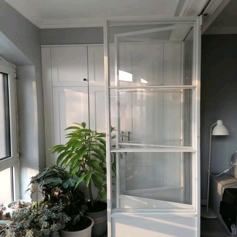 Porta pieghevole in alluminio di lusso con vetro temperato per abitazioni e commerciali