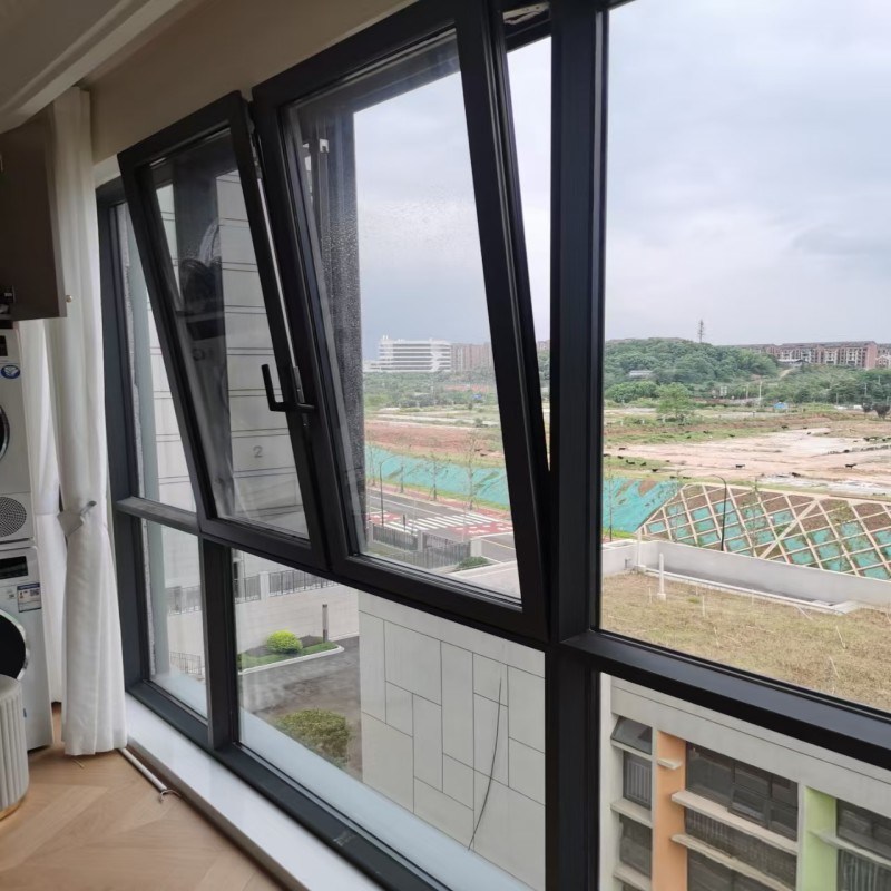 High Quality Aluminum Tilt and Turn Casement Soundproof Window with Multi-Point Locking System