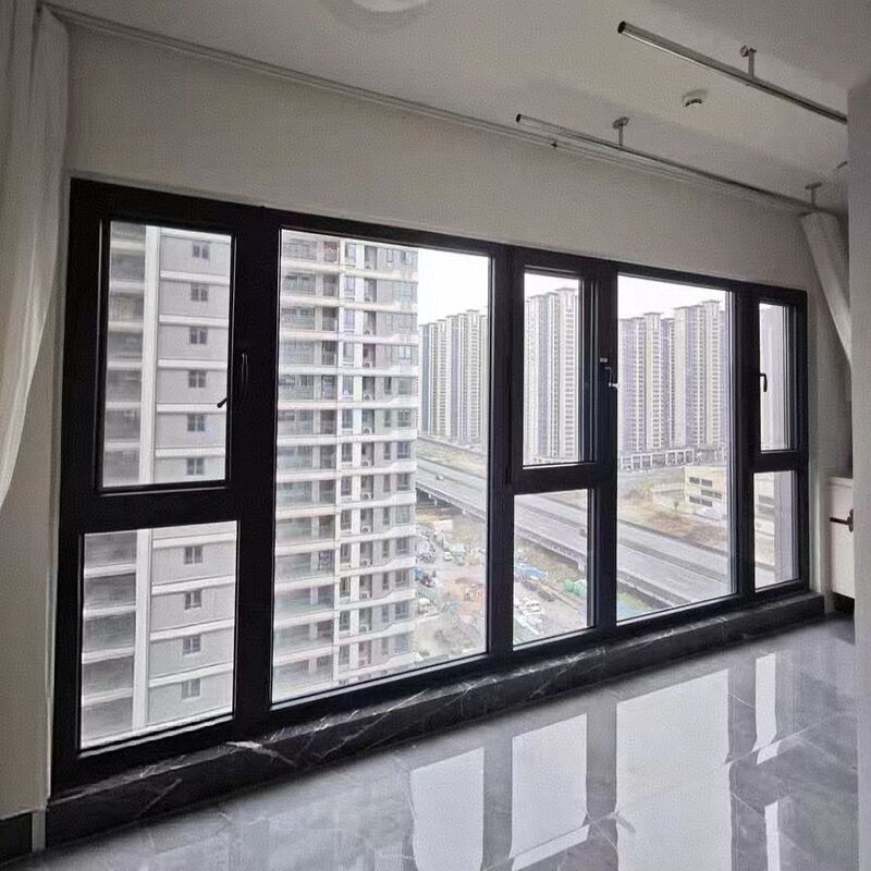 Finestra di vetro in alluminio certificata NFRC con vetro 5+27A+5 e SHRC 0.22 per case moderne