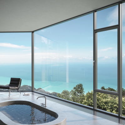 8-Way Seal Folding Screen Aluminium Casement Finestre per l'efficienza del design moderno