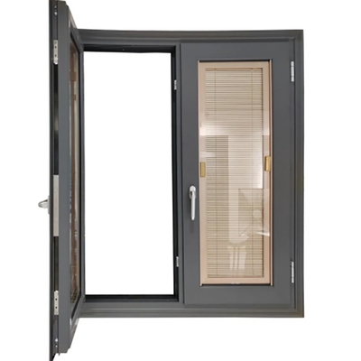 Moderno stile SKATE impermeabile Leggio nero di alluminio doppio vetro Casement finestre