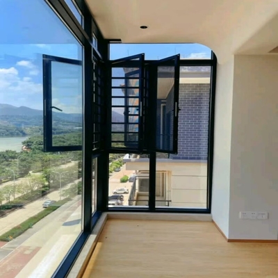Vetro in lega di alluminio Finestre di casa di villa Progetto di vetro in alluminio con tenuta d'aria superiore