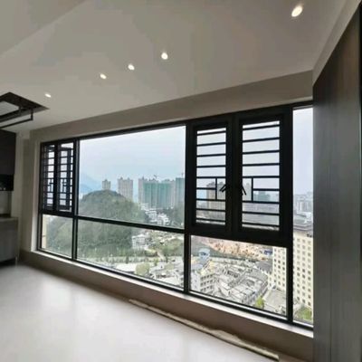 Fabbricazione di finestre all'ingrosso a copertura termica in alluminio con finestre a doppio vetro per tutte le condizioni meteorologiche