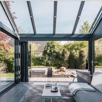 Porte per patio esterne di alta qualità in alluminio, vetro, alluminio e bi pieghevole con resistenza alla corrosione superiore